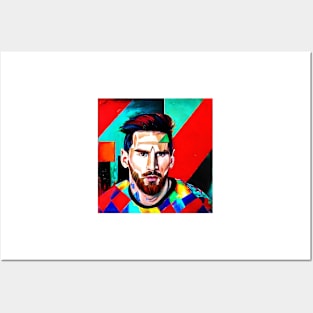 colorful Messi Posters and Art